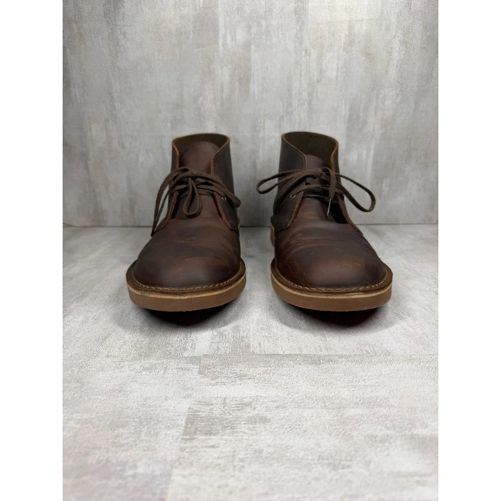 Clarks Collection Mens Dark Brown Leather Desert Chukka Boots Size 13 M 26034135